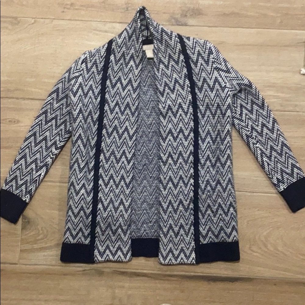 Navy and White Cardigan
